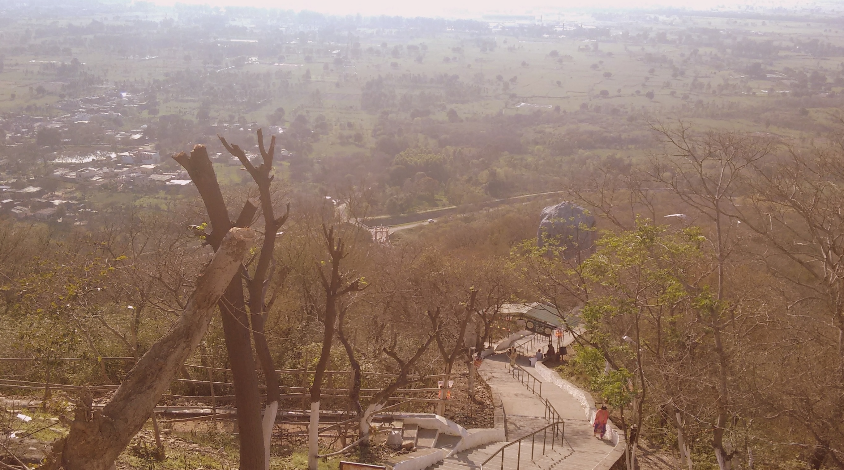 View of the village from the top of the temple