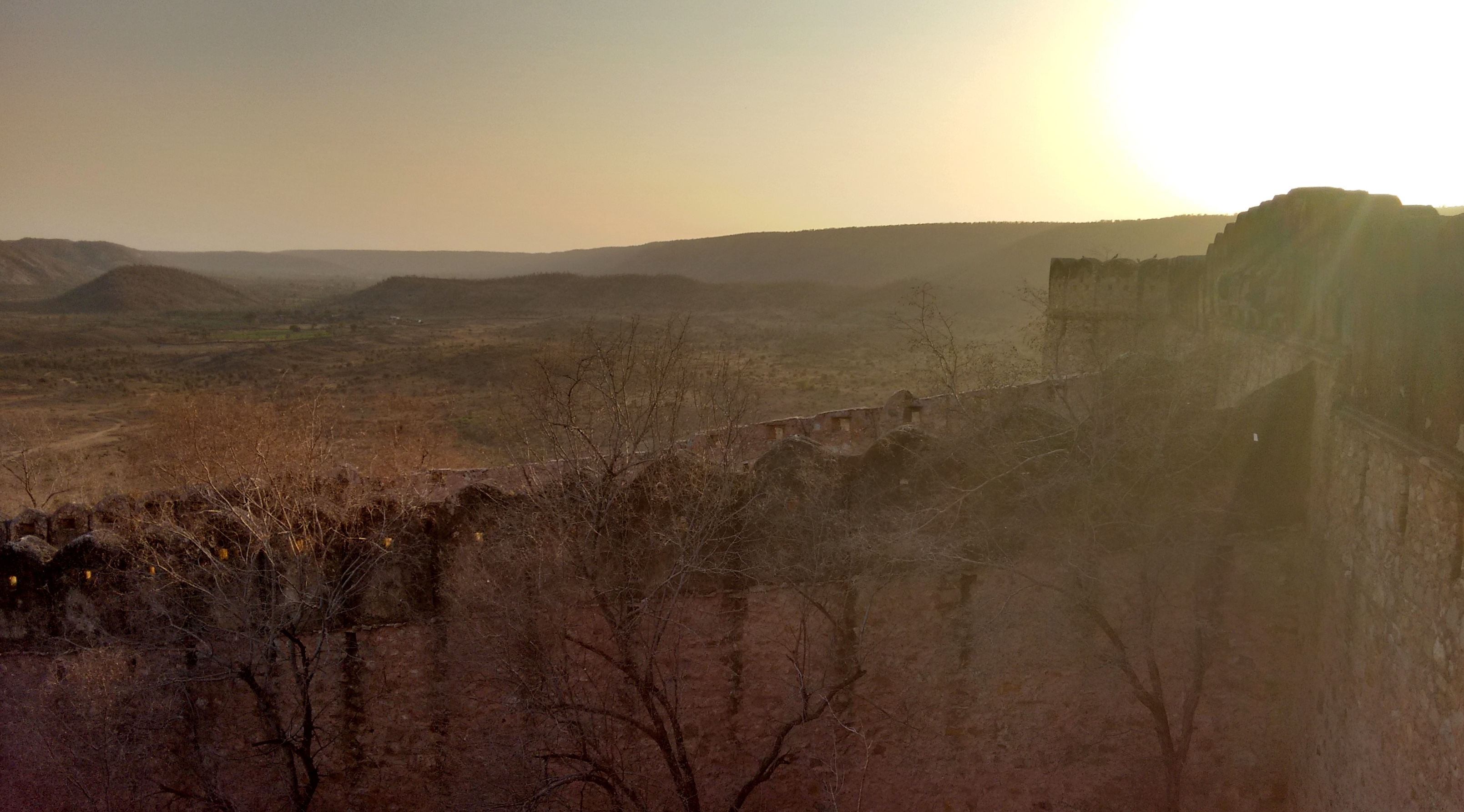 We climbed these walls and entered the fort (risky)