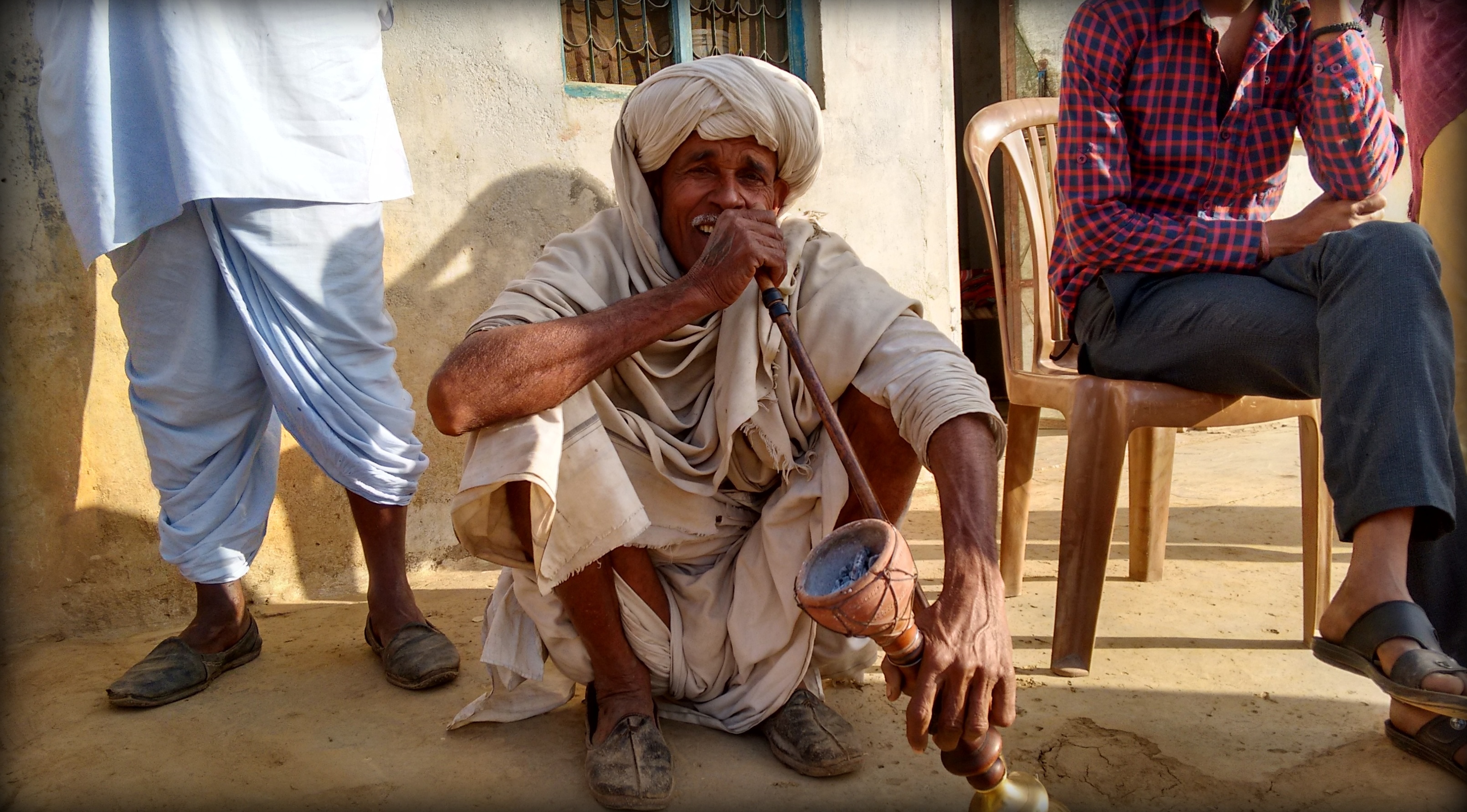 The hukka with the young man